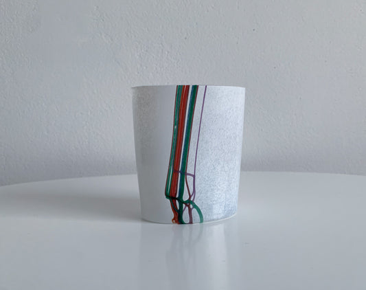 Rainbow vase by designer Bertil Vallien, Kosta Boda Sweden