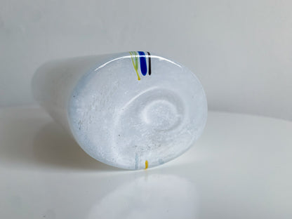 Vintage vase Rainbow by Bertil Vallien, Kosta Boda Sweden, 1980s