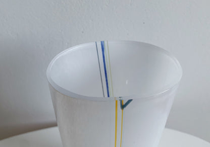 Vintage vase Rainbow by Bertil Vallien, Kosta Boda Sweden, 1980s