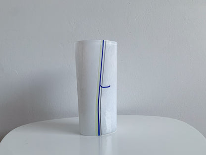 Vintage vase Rainbow by Bertil Vallien, Kosta Boda Sweden, 1980s