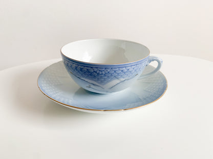 Seagull Tea Cup and Saucer, Fanny Garde for Bing & Grøndahl, Denmark