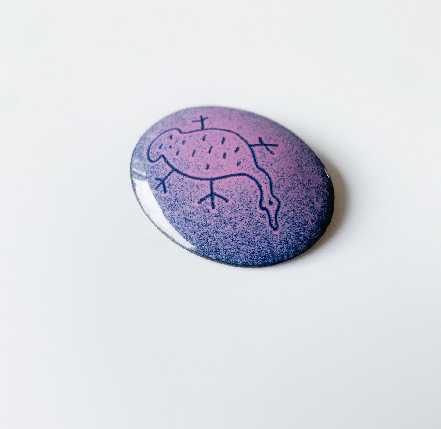 Shaman's Bird Enamel Brooch, Lasse Talosela, Finland 1960s