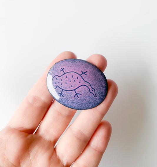 Shaman's Bird Enamel Brooch, Lasse Talosela, Finland 1960s