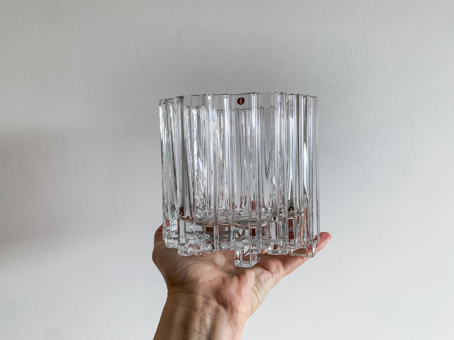 Tapio Wirkkala Iittala, Crystal Vase Arcadia 1970s Finland