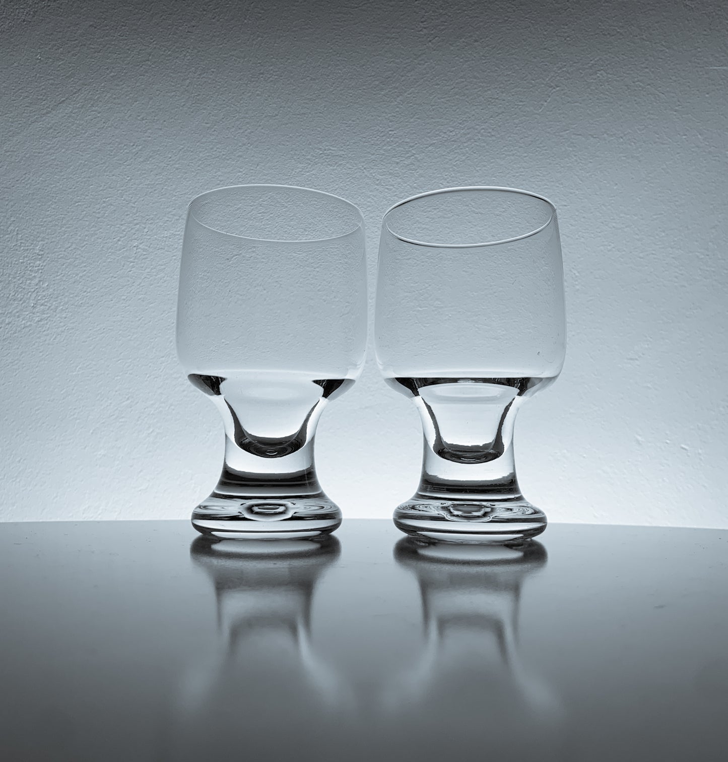 Tapio Wirkkala for Iittala Finland, Duo “Joiku” wine glasses