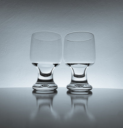 Tapio Wirkkala for Iittala Finland, Duo “Joiku” wine glasses