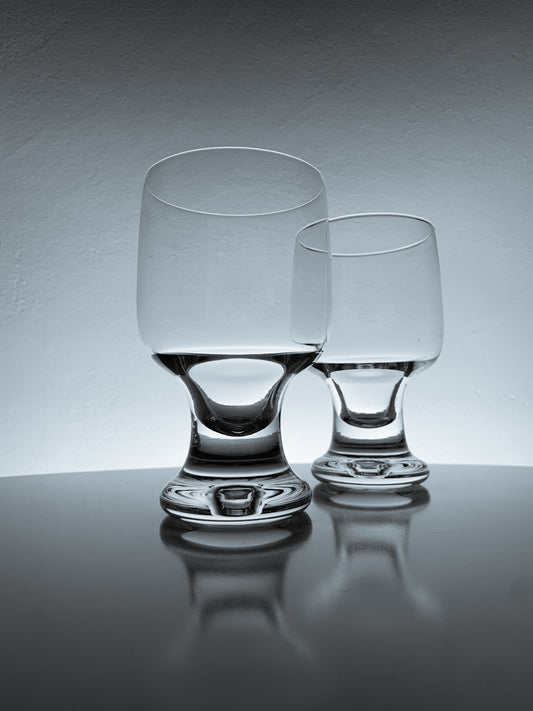 Tapio Wirkkala for Iittala Finland, Duo “Joiku” wine glasses
