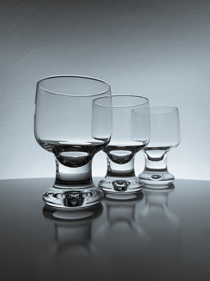 Tapio Wirkkala for Iittala Finland, Set of 3 “Joiku” wine glasses