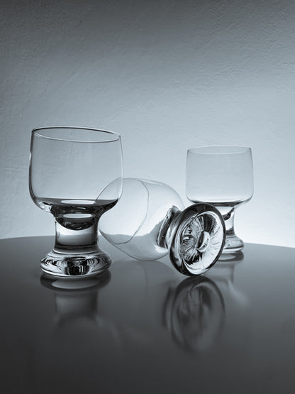 Tapio Wirkkala for Iittala Finland, Set of 3 “Joiku” wine glasses