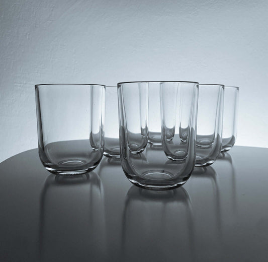 Kaj Franck Iittala 6 Luna glasses 1970s Finland