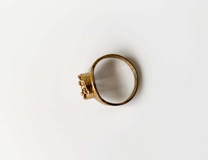 Midcentury brass ring, 1970s