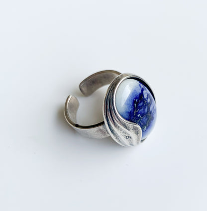 Kalevala Koru | Silver Ring Aalto, blue