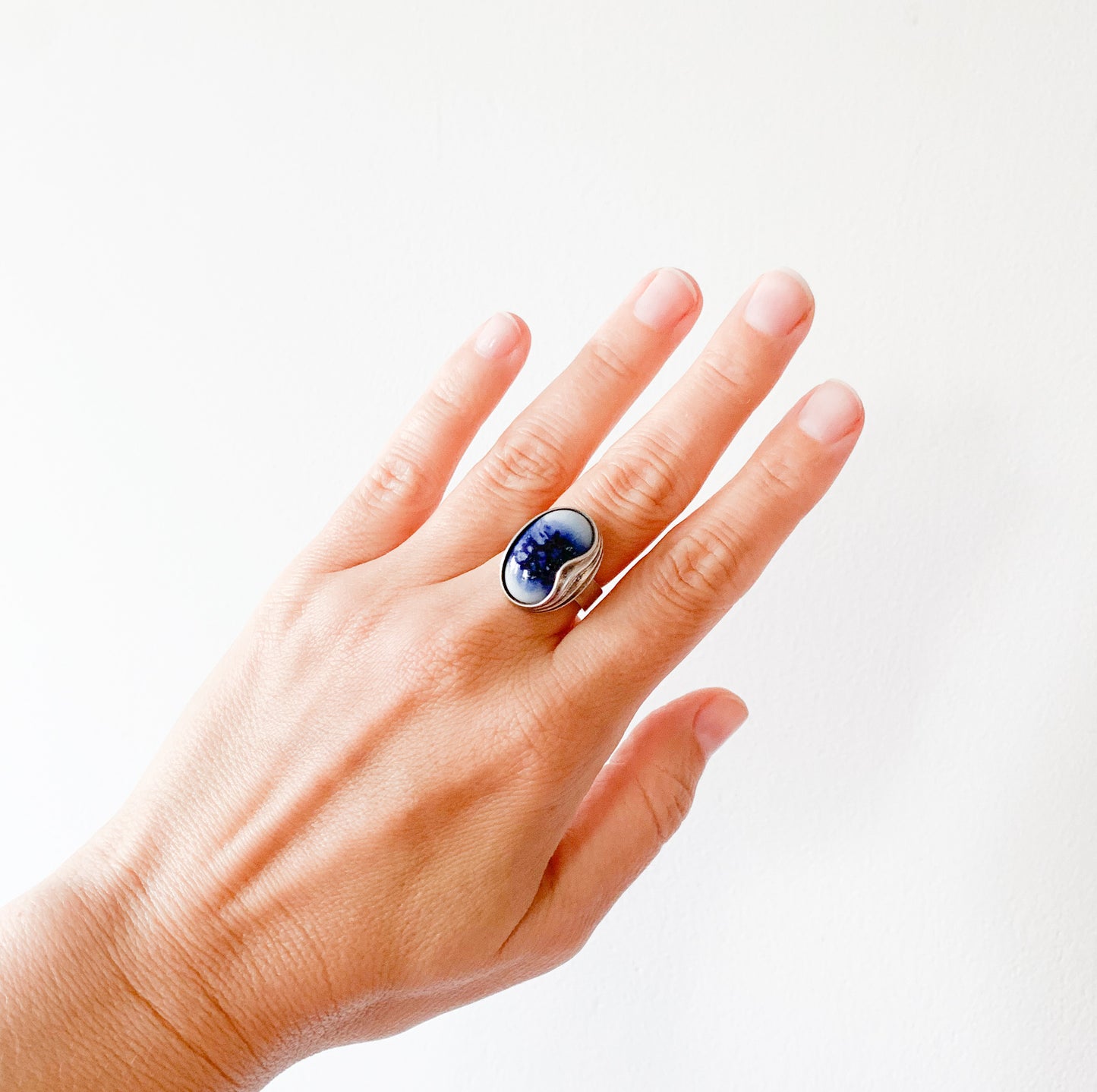 Kalevala Koru | Silver Ring Aalto, blue