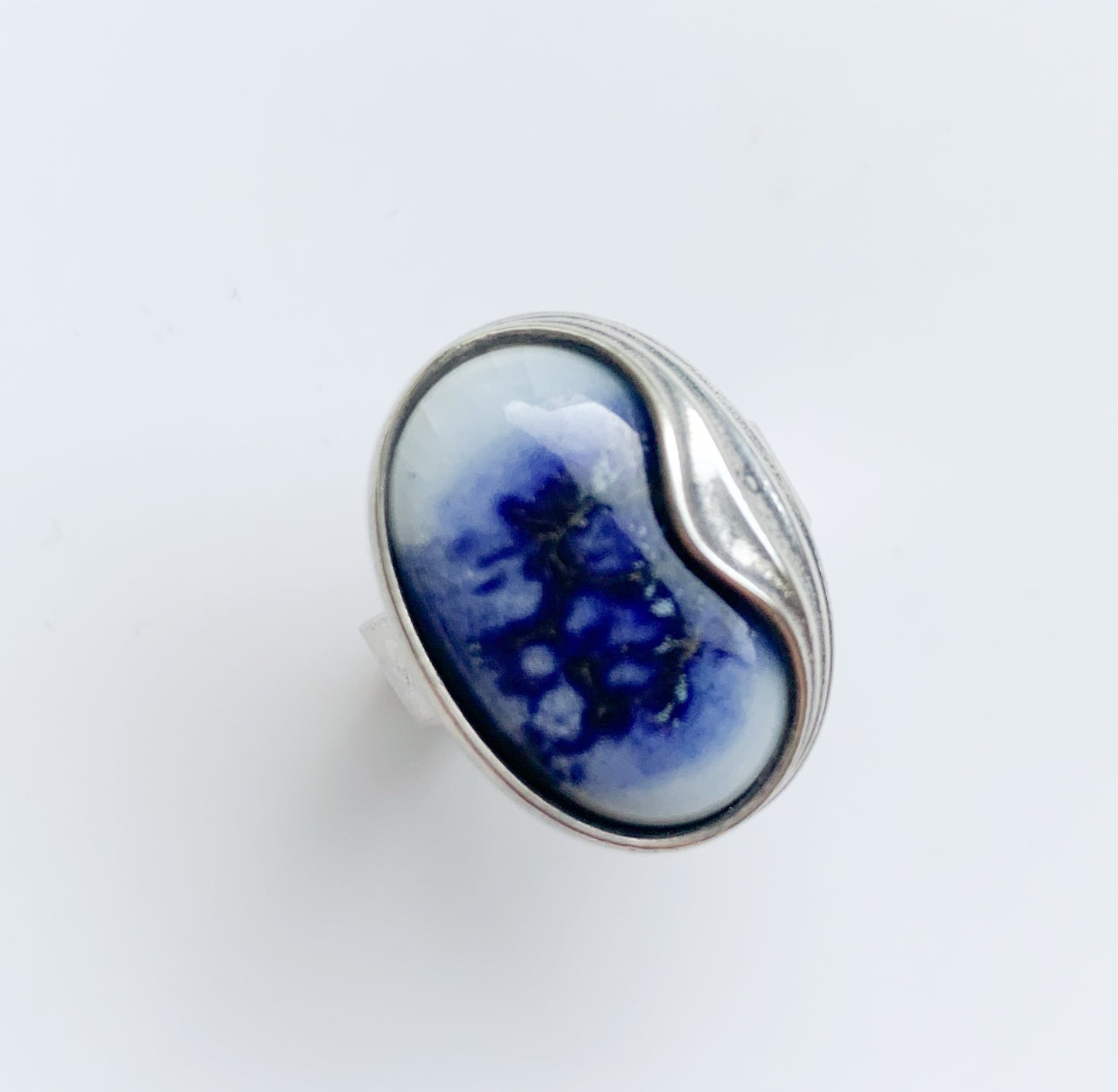 Kalevala Koru | Silver Ring Aalto, blue