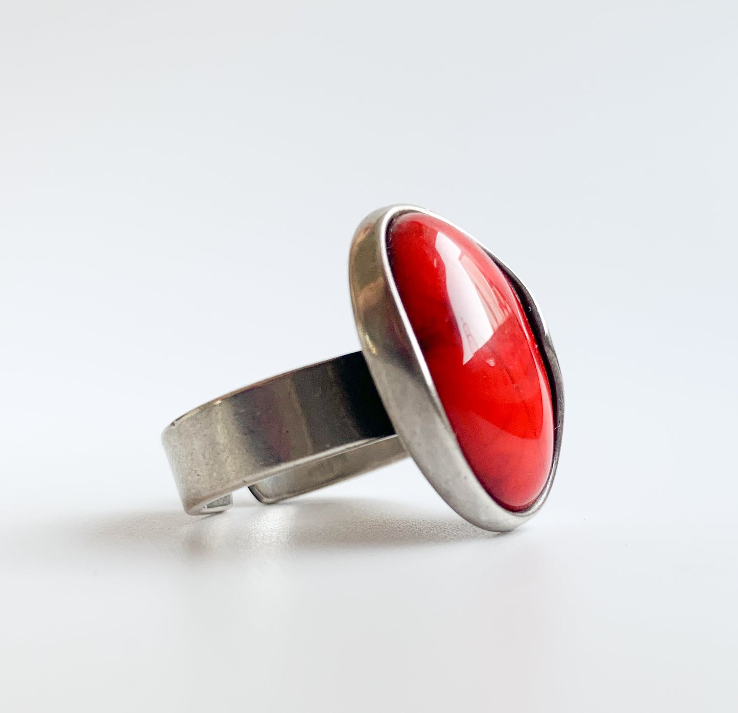 Kalevala Koru | Silver Ring Aalto, red