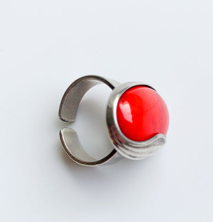 Kalevala Koru | Silver Ring Aalto, red