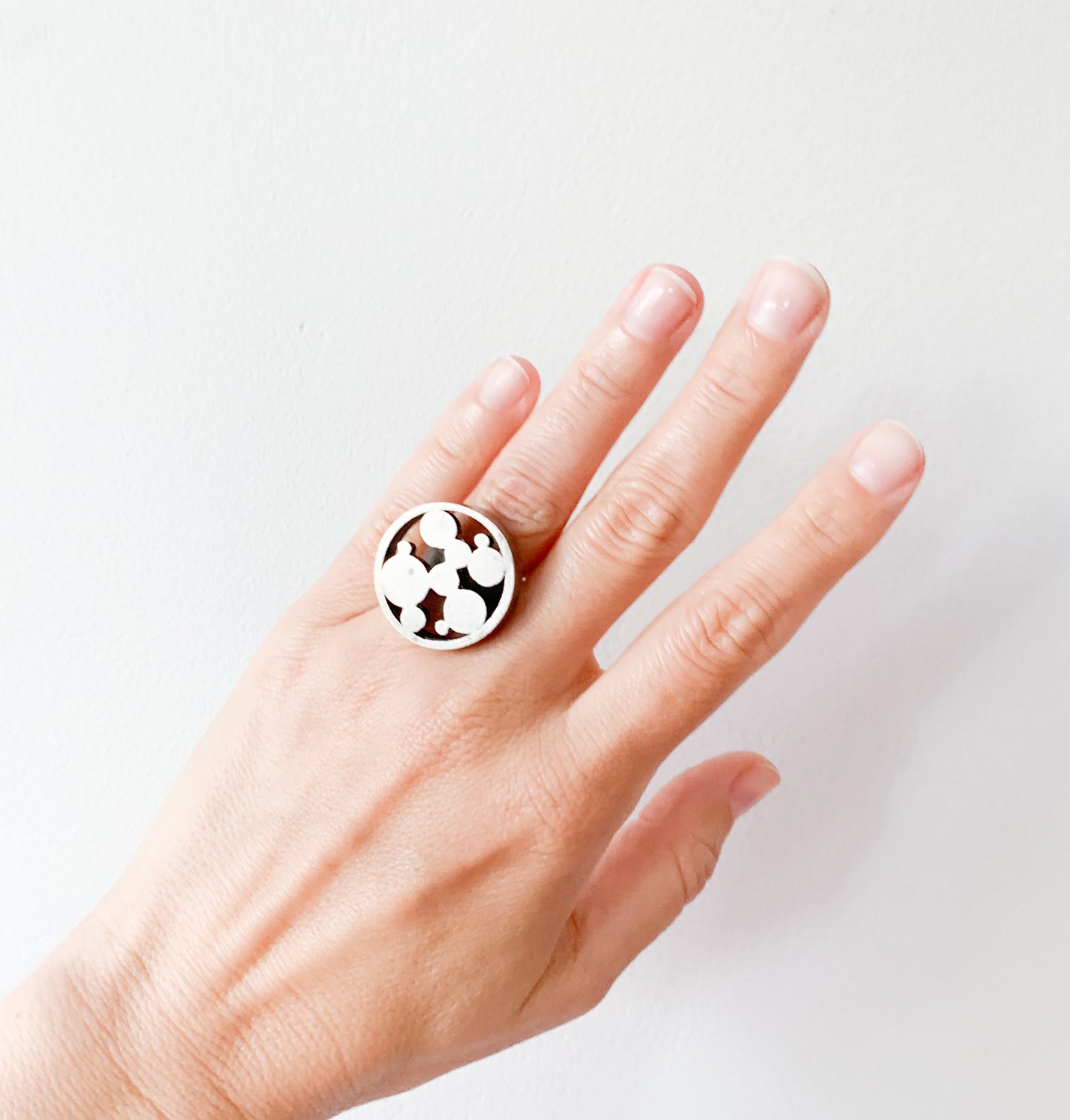 Jorma Laine Large Silver Ring | Turun Hopea, Finland 1973
