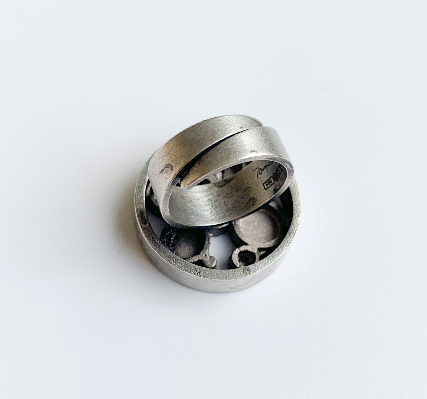 Jorma Laine Large Silver Ring | Turun Hopea, Finland 1973