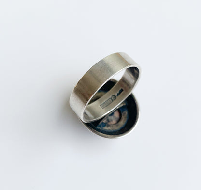 Kalevala Koru | Silver ring with pink granite