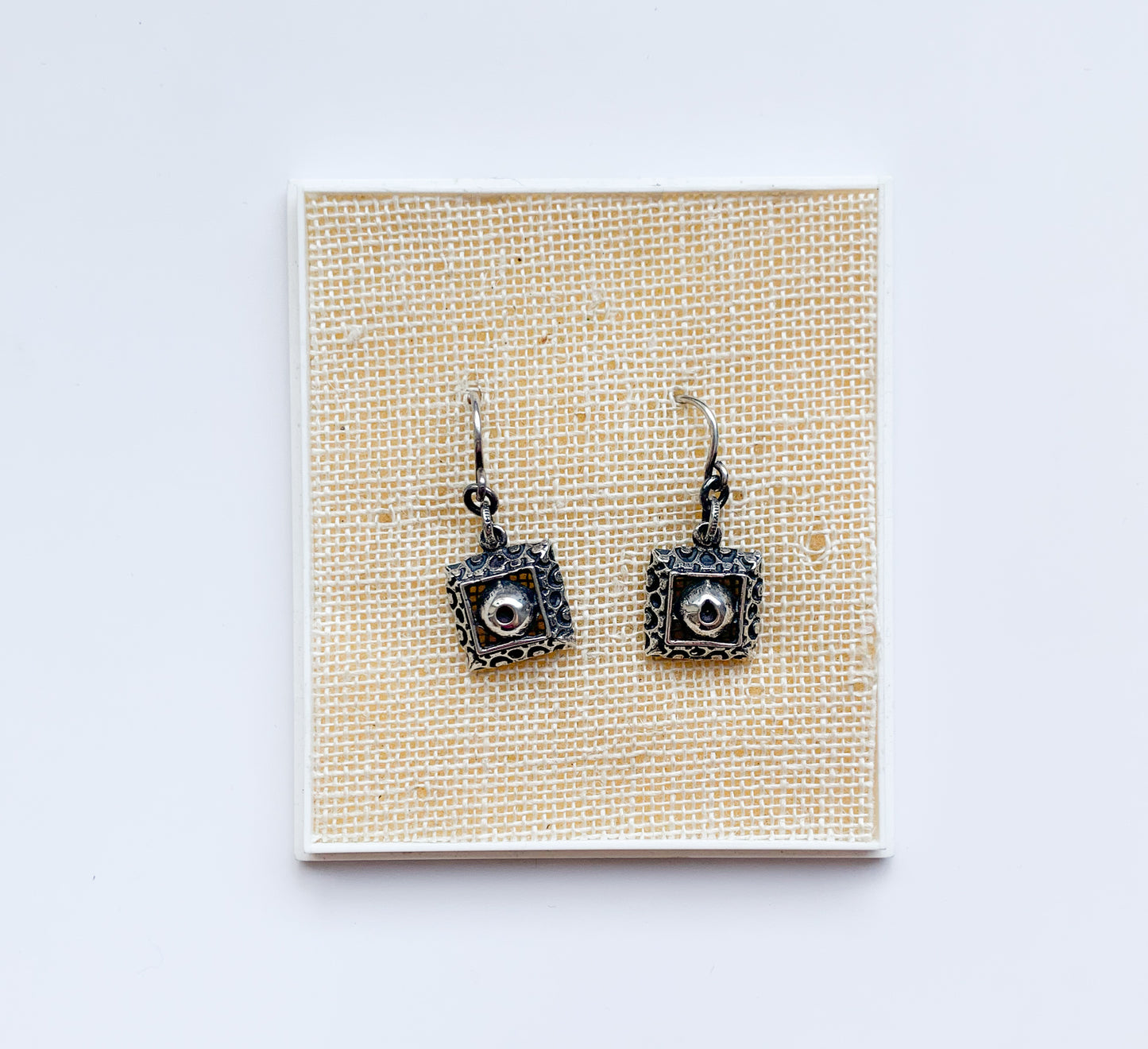 Silver modernist earrings | Pentti Sarpaneva for Turun Hopea