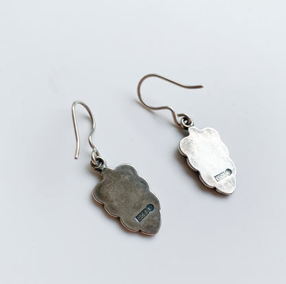 Kalevala Koru Pustan Tammi silver earrings by Pia Åkerblom, Finland