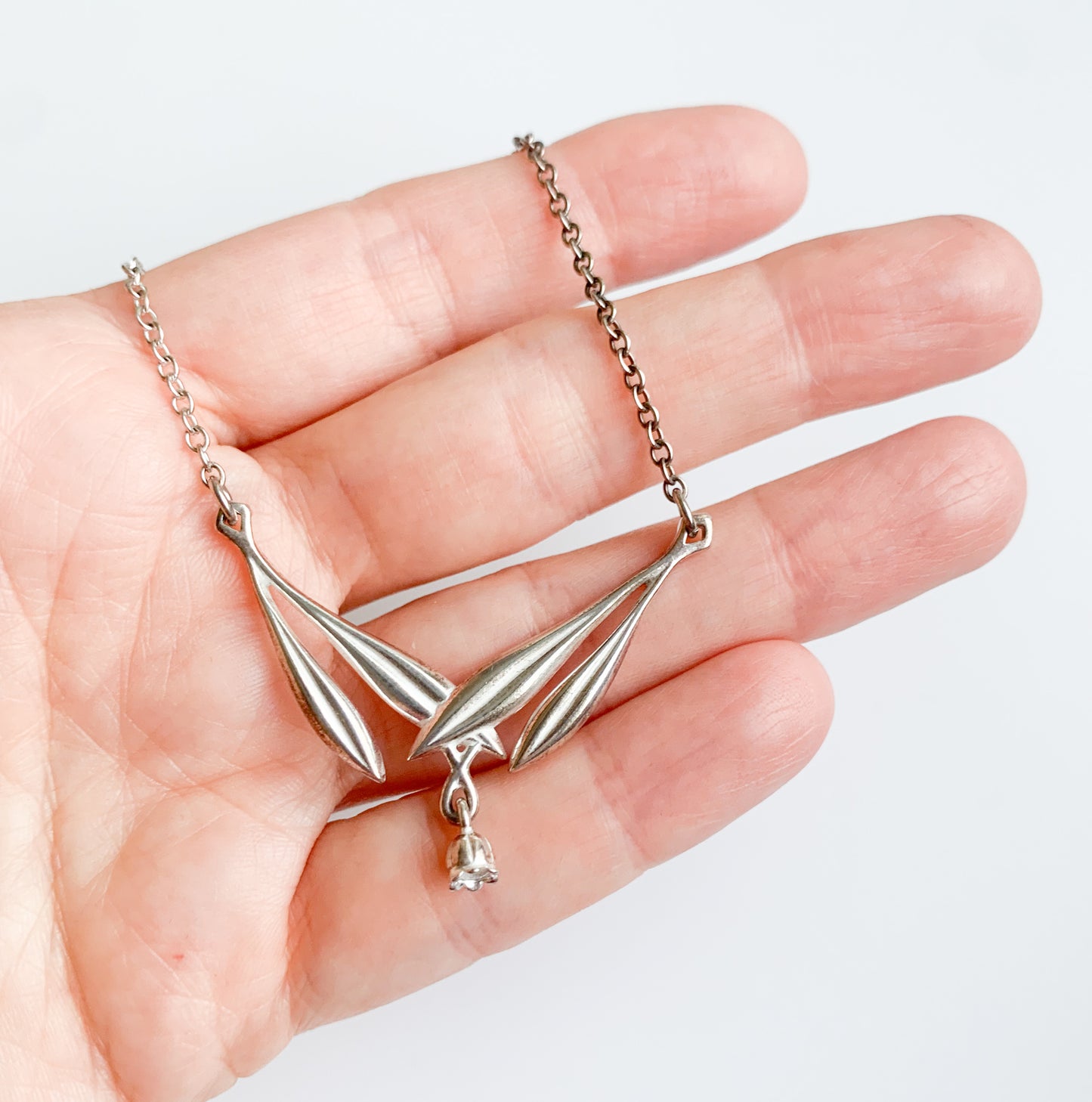 Kalevala Koru Kielo silver necklace by Tony Granholm, Finland