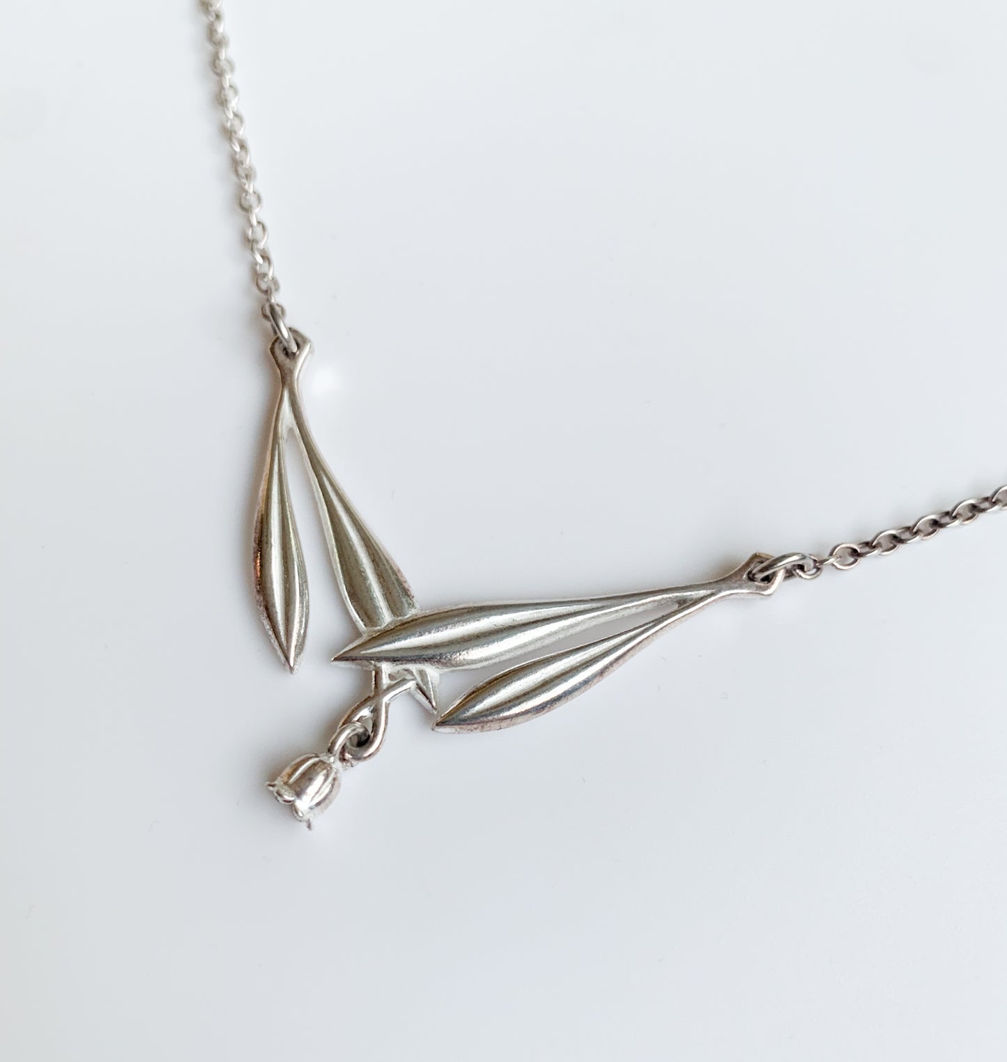 Kalevala Koru Kielo silver necklace by Tony Granholm, Finland