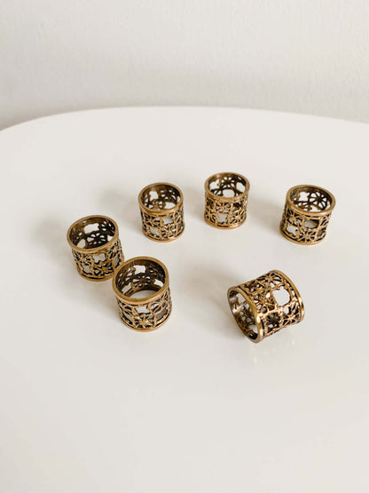Pentti Sarpaneva, Set of 6 Bronze Napkin Rings “Pitsi”