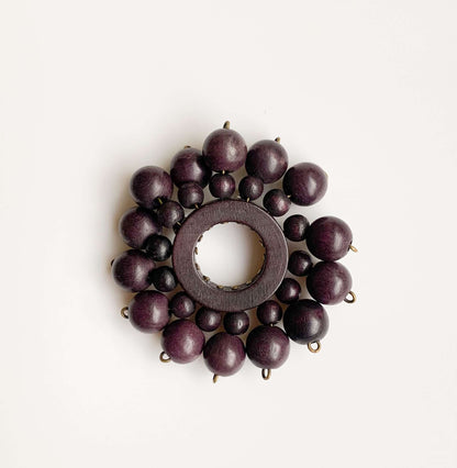 Aarikka Wooden Flower Brooch, Finland, 1960s-1970s
