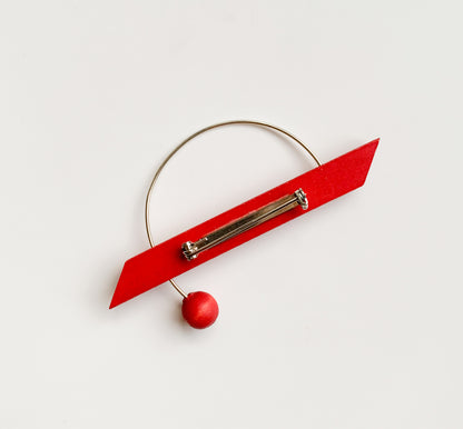 Aarikka Finland | Red Orbit Brooch