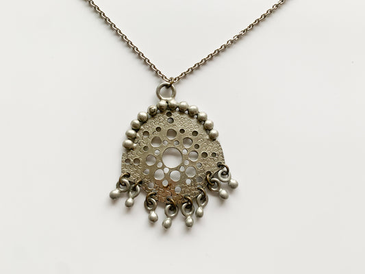 Pewter modernist pendant, designer Juhani Vuorisalmi, Finland 1970s