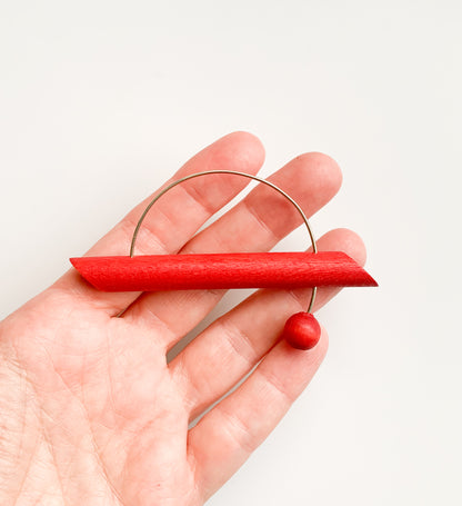 Aarikka Finland | Red Orbit Brooch