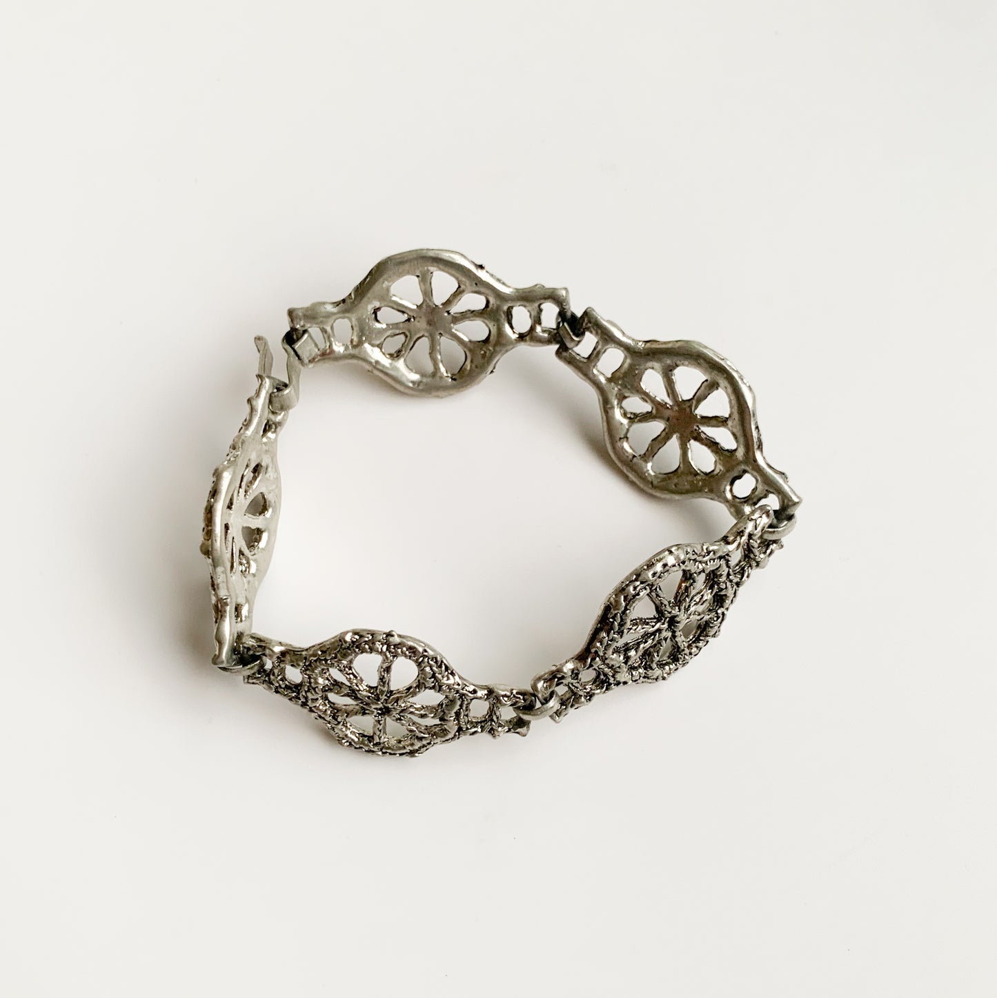 Pewter Finnish "rope" bracelet, 1970s