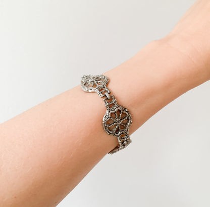Pewter Finnish "rope" bracelet, 1970s