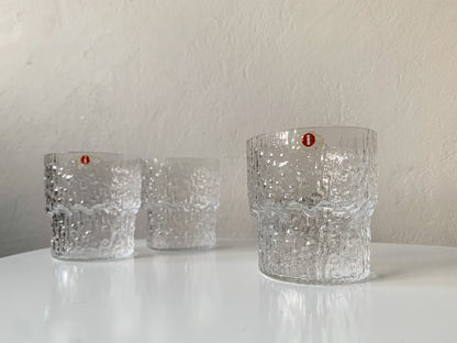 Tapio Wirkkala, Iittala, 3 whiskey glasses Paadar, Finland 1970-76