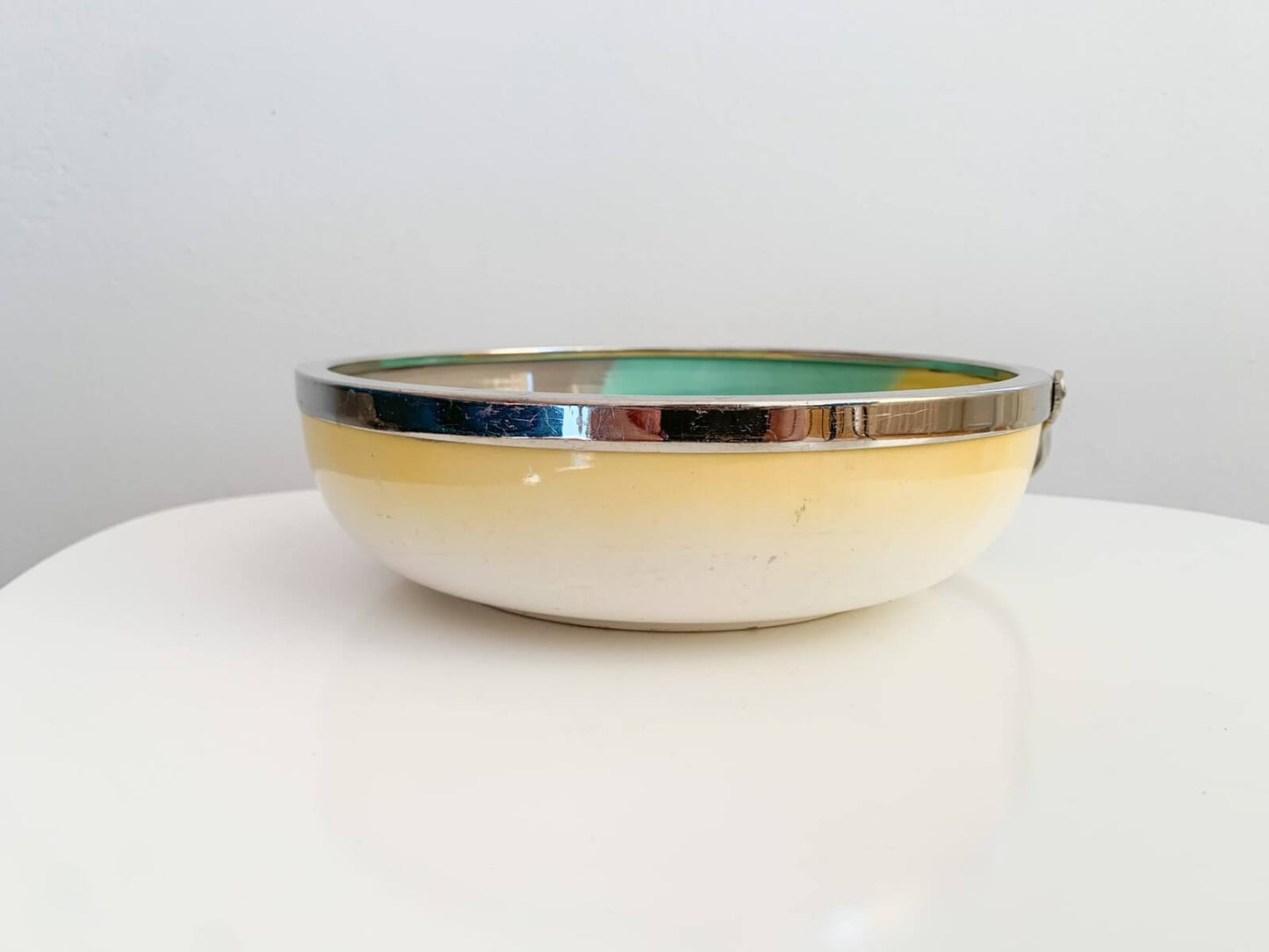 Bauhaus Art Deco Spritzdekor Bowl, Paetsch Keramik 1930s Germany