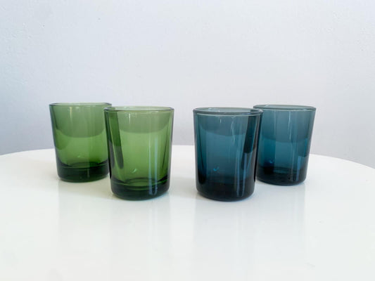 Riihimaki, Brutalist set of 4 shot glasses, 1960s