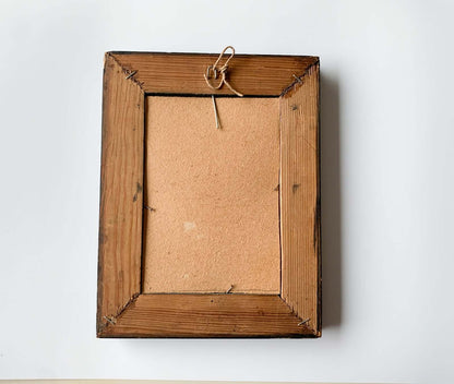 Rare Chromolithograph of Emperor Nicholas II and Family, 1902–1903, in Carved Wooden Frame