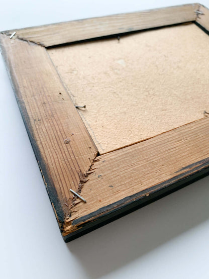 Rare Chromolithograph of Emperor Nicholas II and Family, 1902–1903, in Carved Wooden Frame