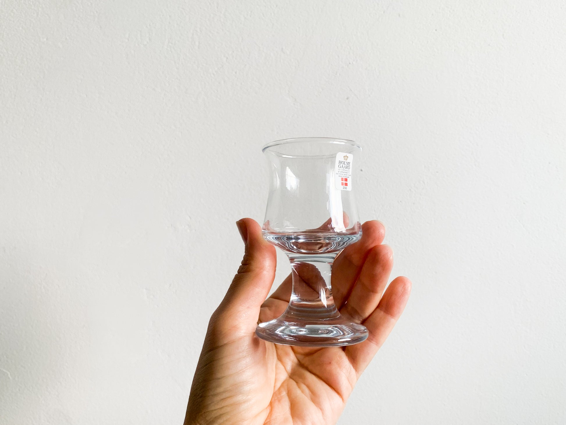 Danish Design 1980s Crystal glass footed