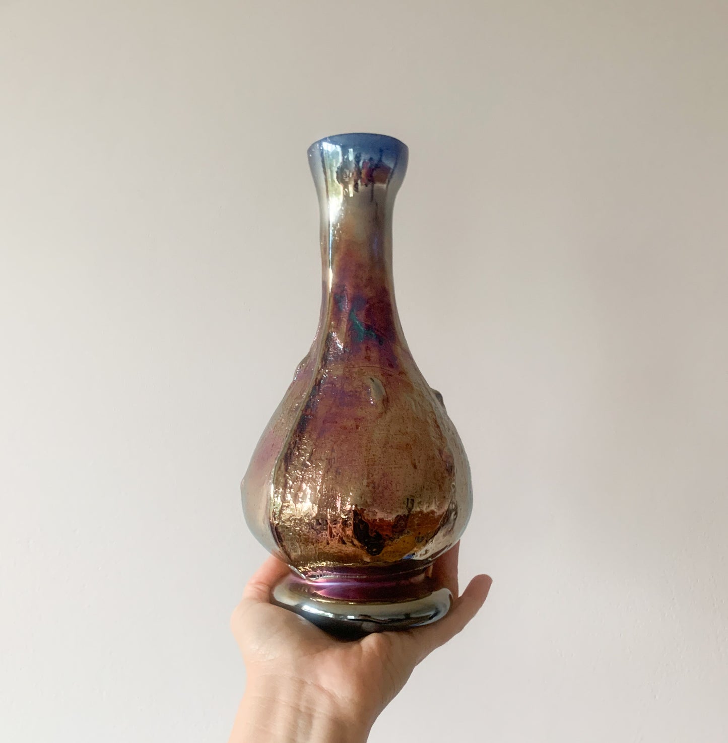 Carnival Art Glass Vase, Finland 1990s