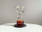 Brutalist Figurine Kivi-Set, Humppila Finland 1980s Amber