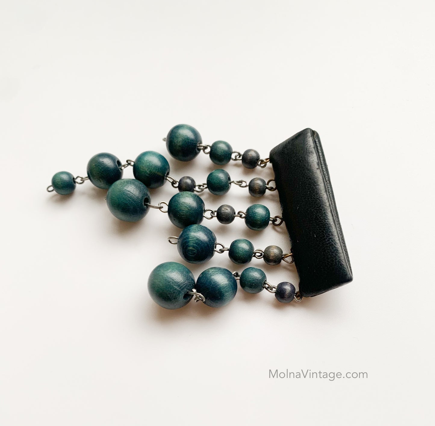Wood & leather brooch | Aarikka Finland