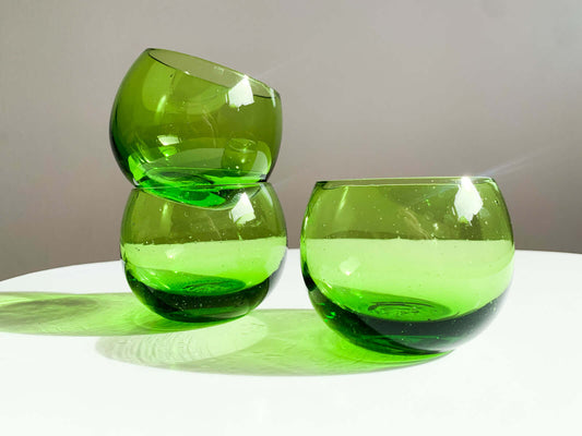 Green vintage glasses, Humppila Finland