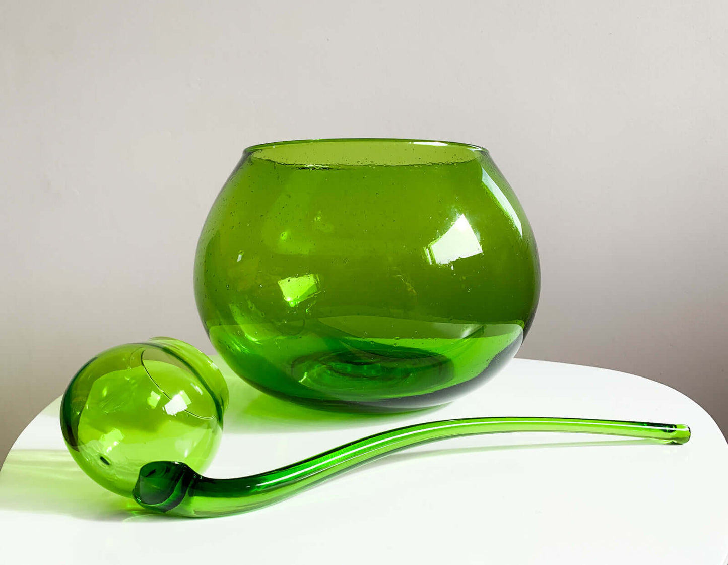 Humppila Finland, Big Punch Bowl with Ladle Talonpoika, 1970s