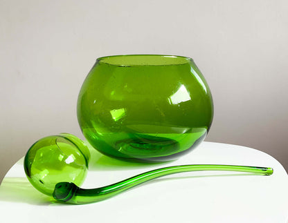 Humppila Finland, Big Punch Bowl with Ladle Talonpoika, 1970s