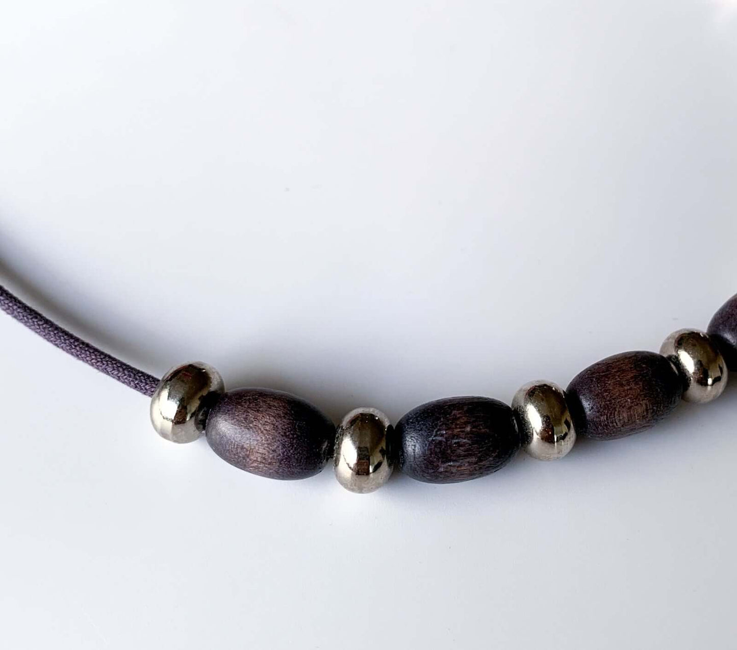 Aarikka Finland | Wooden & Metal Bead Necklace