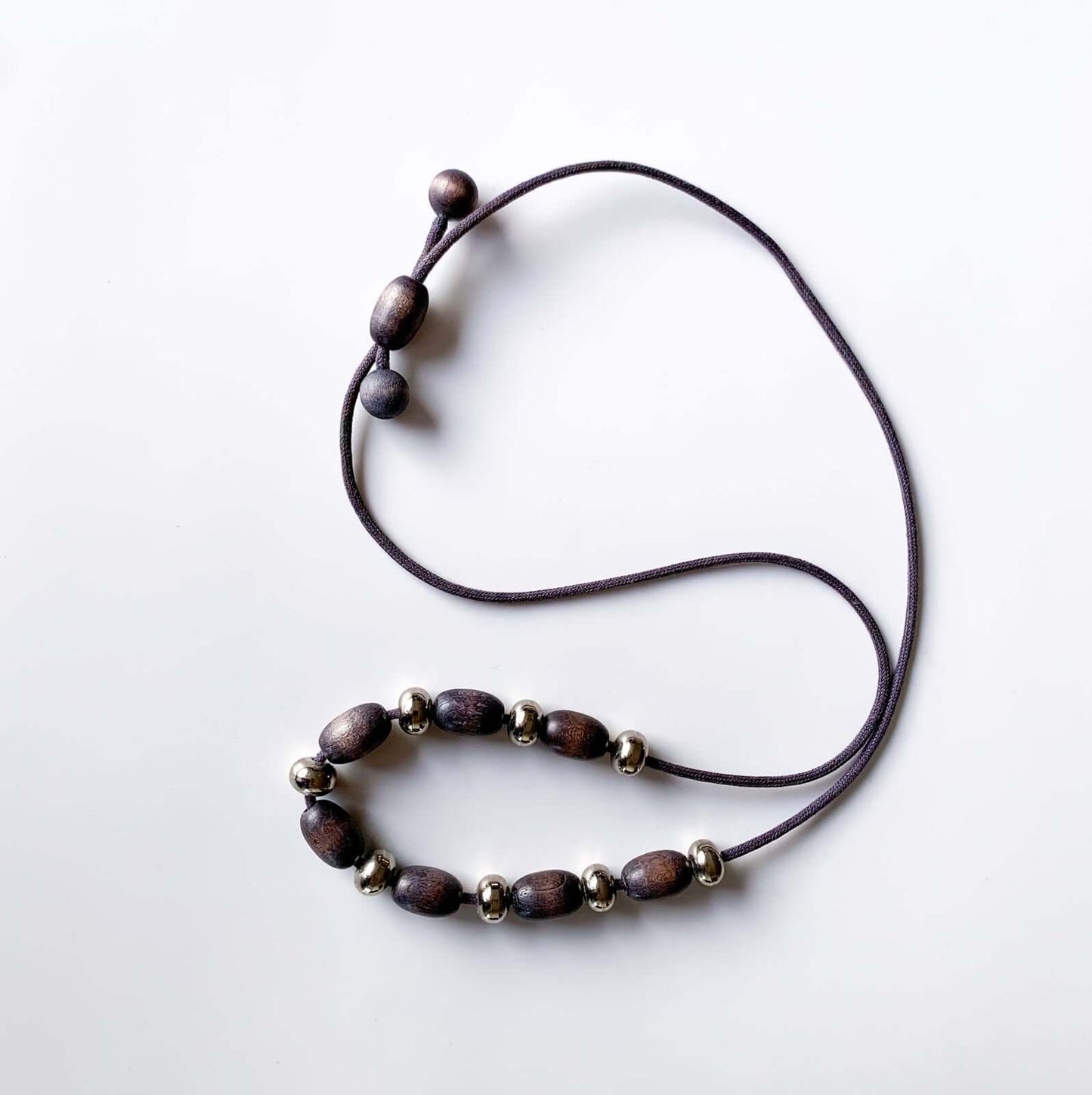 Aarikka Finland | Wooden & Metal Bead Necklace