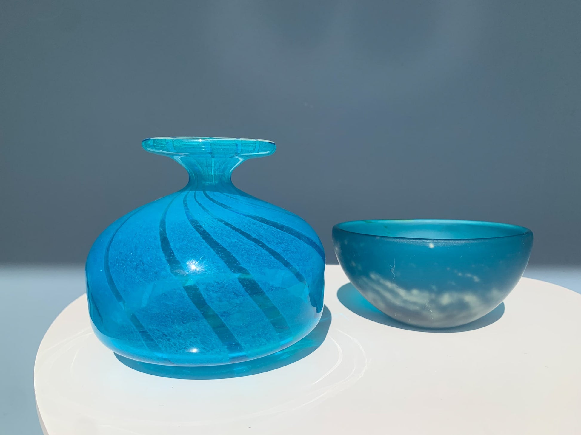 Vintage glass collection Mdina Malta design Michael Harris