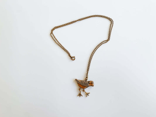 Kalevala Koru, Bronze bird Hattula pendant necklace, Finland